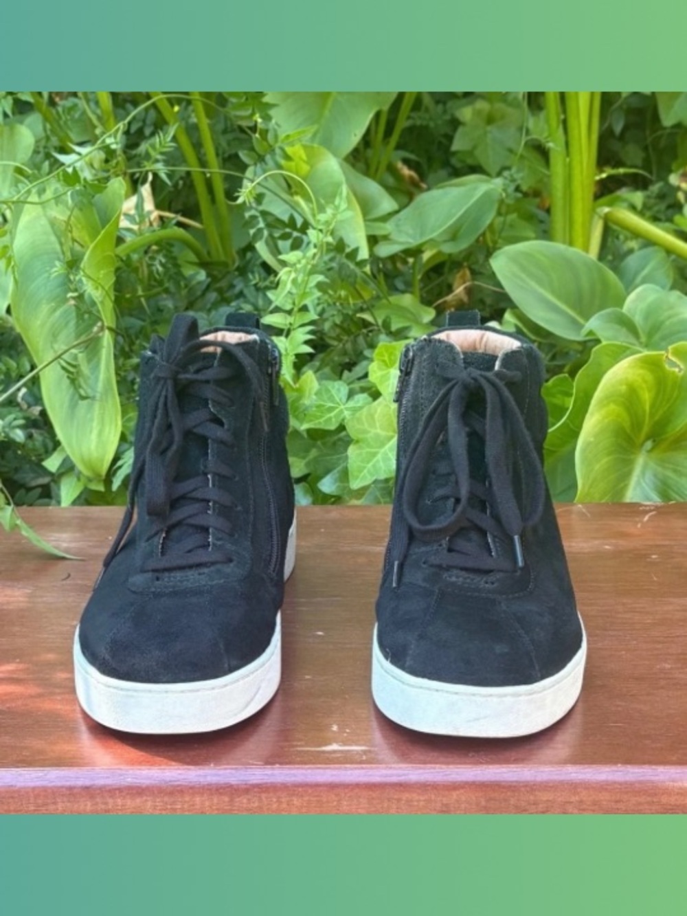 Vionic Black Suede High-Top Sneakers